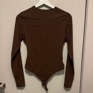 SKIMS Chocolate Long Sleeve Bodysuit